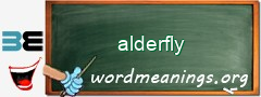 WordMeaning blackboard for alderfly